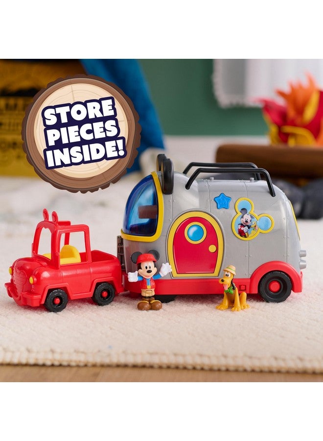 MICKEY MOUSE مجموعة ألعاب ميكي ماوس ديزني جونيور سعيد المخيم مع الأضواء والأصوات، 10 قطع، ألعاب للأطفال من عمر 3 سنوات فما فوق من جاست بلاي - Image 5