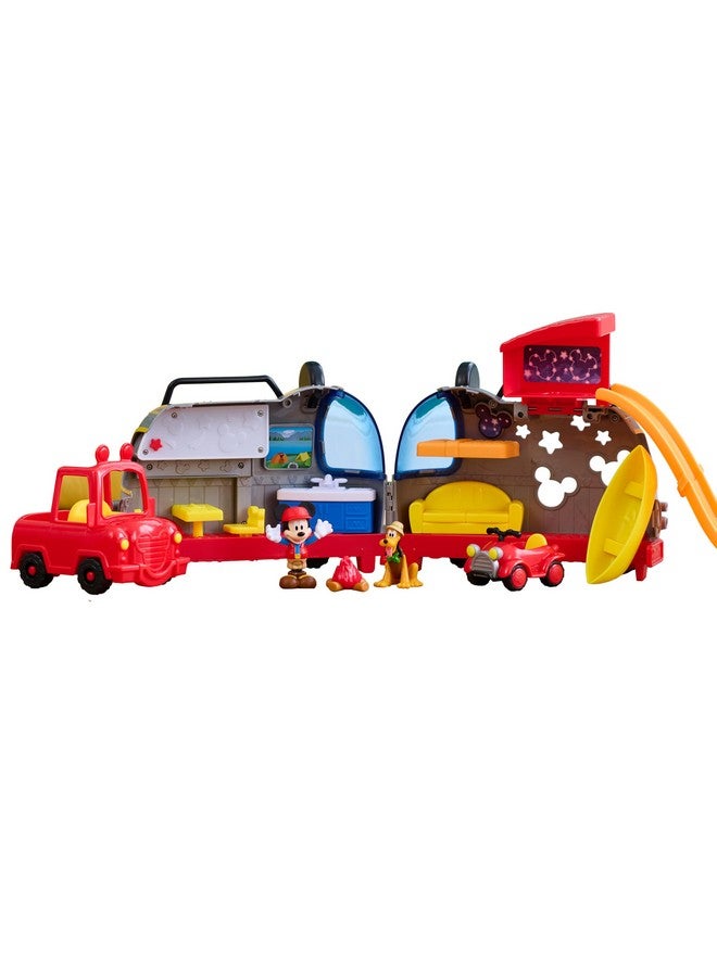 MICKEY MOUSE مجموعة ألعاب ميكي ماوس ديزني جونيور سعيد المخيم مع الأضواء والأصوات، 10 قطع، ألعاب للأطفال من عمر 3 سنوات فما فوق من جاست بلاي - Image 1