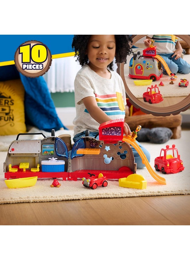 MICKEY MOUSE مجموعة ألعاب ميكي ماوس ديزني جونيور سعيد المخيم مع الأضواء والأصوات، 10 قطع، ألعاب للأطفال من عمر 3 سنوات فما فوق من جاست بلاي - Image 2