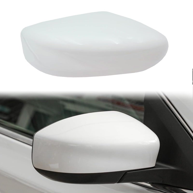 SPORTULI White Passenger Side Replacement Mirror Cover Cap Housing for 20132018 Nissan Altima without Turn Signal Model Directly Replace Style Not Sticker