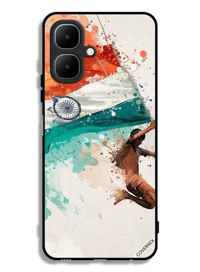 Covernex Infinix Smart 10 Protective Case Cover Holding India Flag While Flying