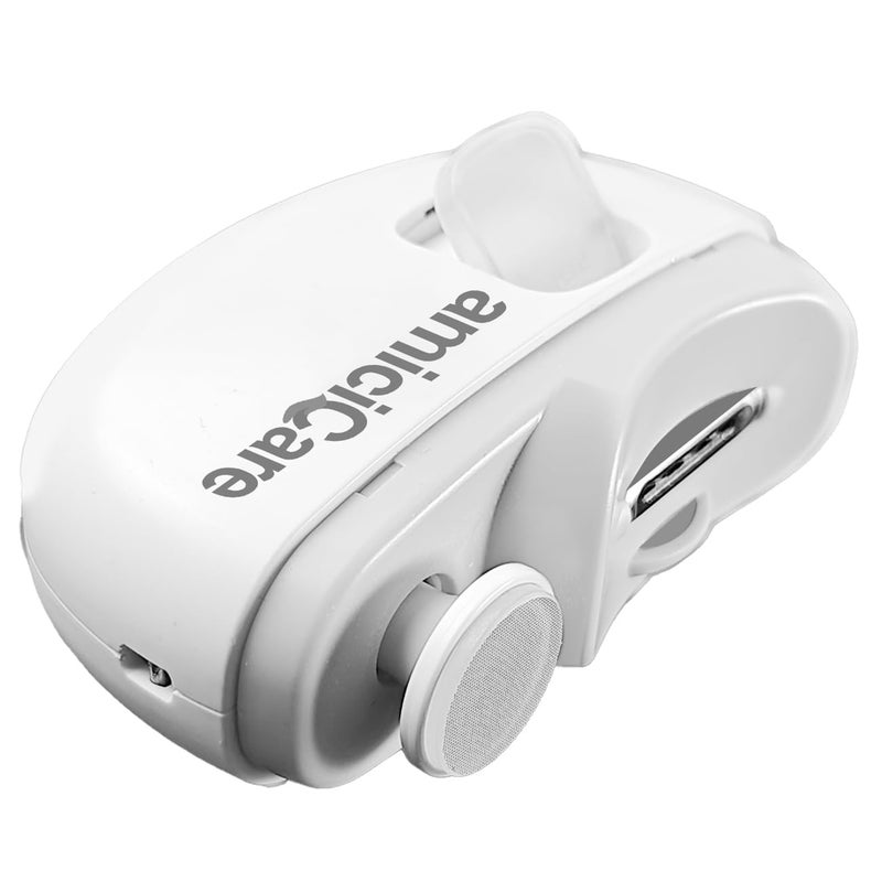 amiciCare 2 in 1 Electric Nail Polisher, Dual Speed Rechargeable Portable Nail Clipper for Baby and Adult, Automatic Nail Trimming, Auto-Shut with Collector - Image 1
