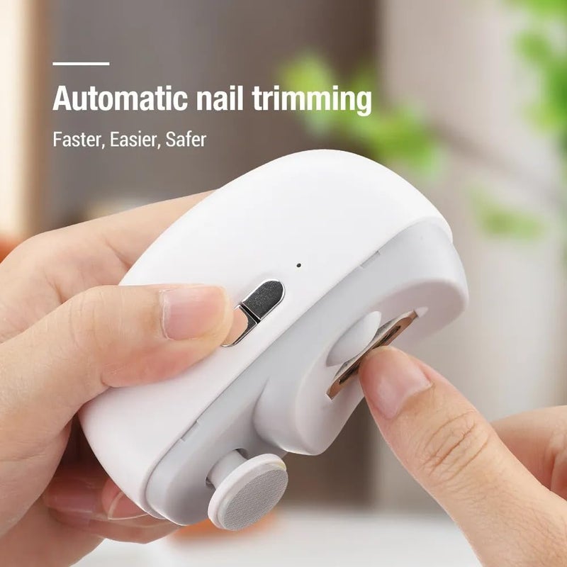amiciCare 2 in 1 Electric Nail Polisher, Dual Speed Rechargeable Portable Nail Clipper for Baby and Adult, Automatic Nail Trimming, Auto-Shut with Collector - Image 2