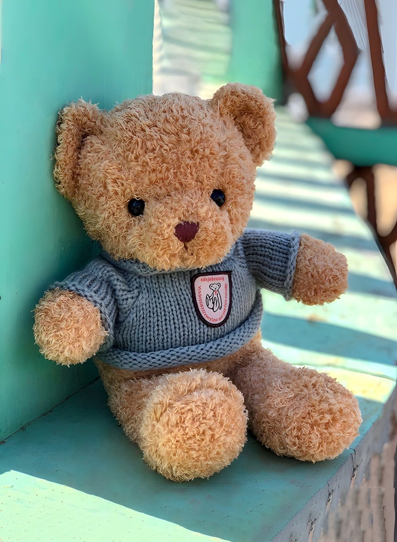 DURKU Adorable 30CM Brown Teddy Bear Plushie with Sweater, Ideal Companion Toy for Kids, Perfect for Animal Themed Parties - Image 5