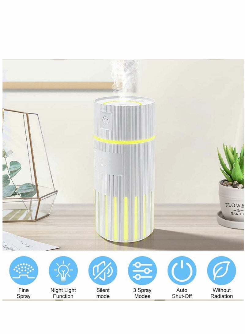 واي آند دي Mini Humidifier for Kids 320ml Small Desk USB Personal humidifiers with 2 Mist Modes Whisper Quiet Shut-Off Bedroom Plants Baby Room Office and Car - Image 2
