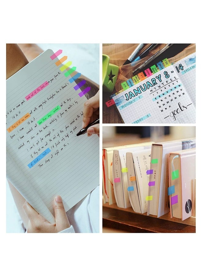 Generic 960 Pcs Flags Index Tabs Sticky Notes Writable Labels Page Markers Bookmarks Text Highlighter Strips Sticky Flag Index Sticker with 12 cm Measurement for Office School Home 8 Colors  - Image 1