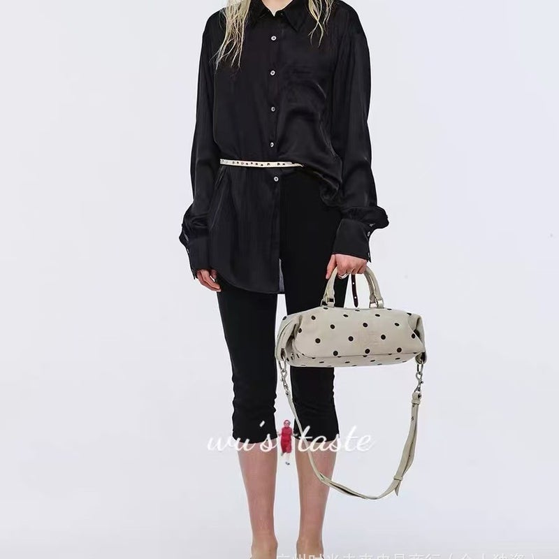 Margesher Suede Polka Dot Crossbody Bag - Image 2