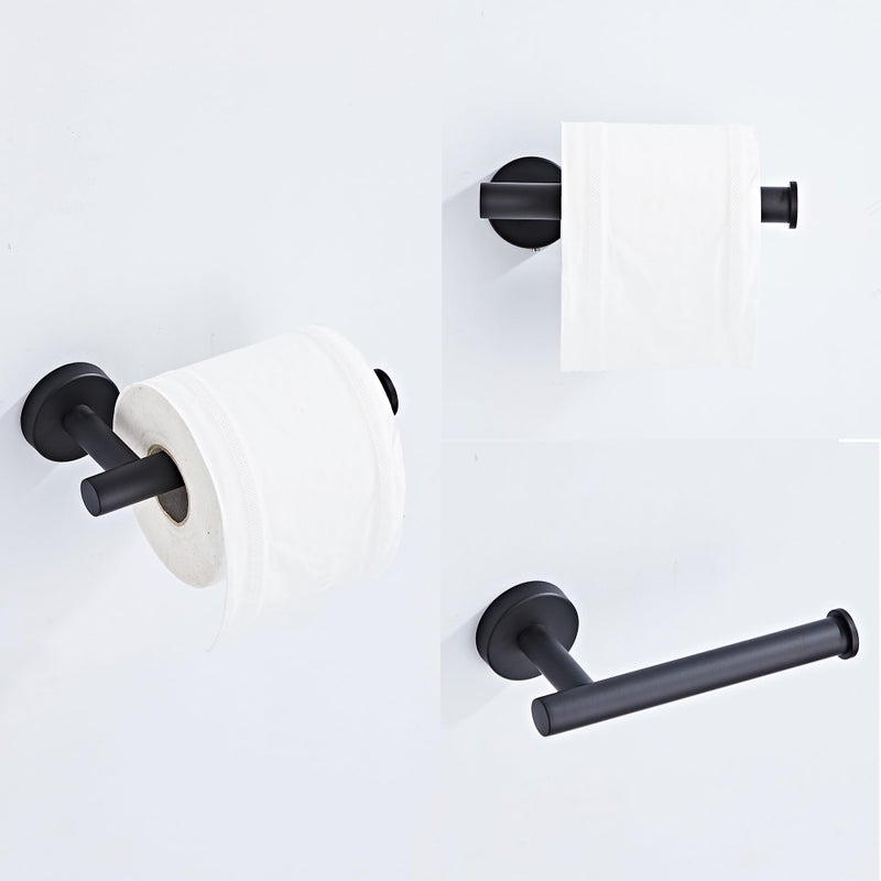 KUUBTH Matte Black Bathroom Hardware Set 5 Piece with Towel Racks for Bathroom  SUS304 Stainless Steel Bath Towel Bar Set  24 Inch Wall Mounted Accessories Kit - Image 4