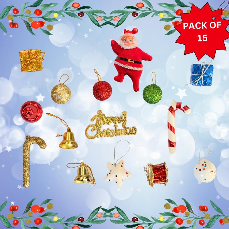 G.FIDEL GFIDEL Christmas Tree 2 Feet with Decoration Hanging Props Ornaments for Table Top Office Small Artificial Xmas Tree Party Decor Christmas Decorations Items for Home  - Image 3