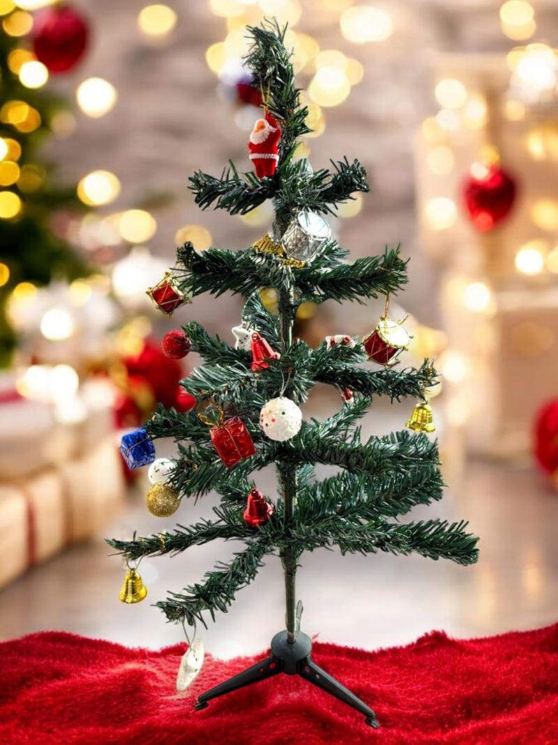 G.FIDEL GFIDEL Christmas Tree 2 Feet with Decoration Hanging Props Ornaments for Table Top Office Small Artificial Xmas Tree Party Decor Christmas Decorations Items for Home  - Image 2