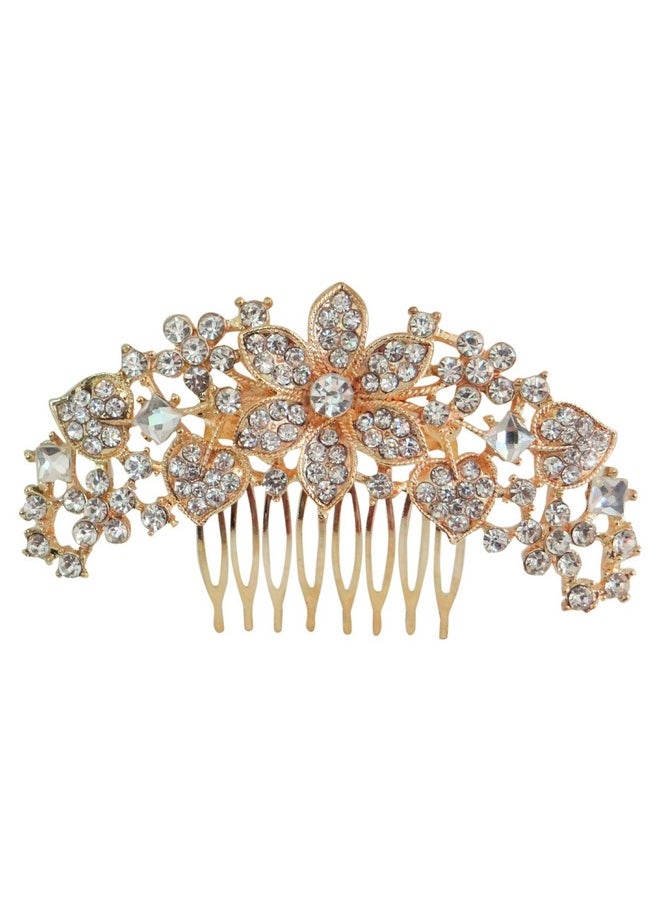Vogue Hair Accessories Party Bridal Golden Comb Clip For Women  - Image 1