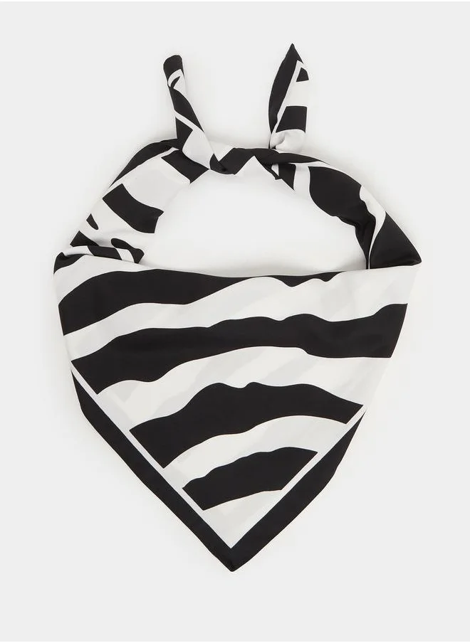 ستايلي Styli Zebra Print Scarf