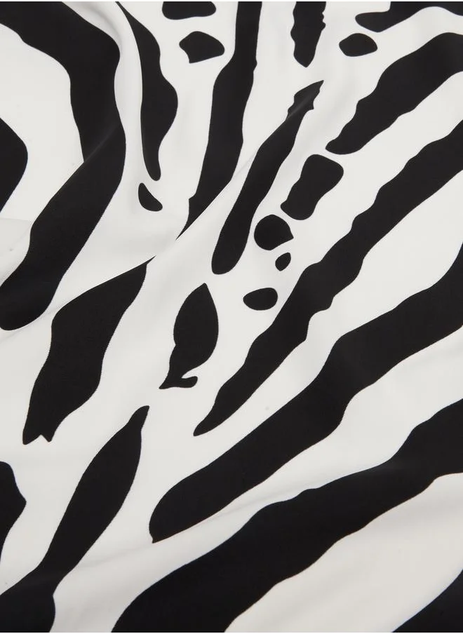 ستايلي Styli Zebra Print Scarf