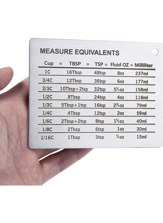 Professional Measurement Refrigerator Magnet,Stainless Steel  Fridge Magnet Conversion Chart For Kitchen - Image 5