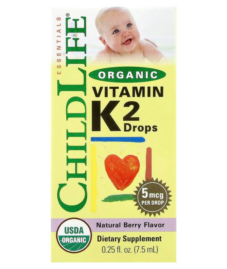 Organic Vitamin K2 Drops Natural Berry 5 mcg 0.25 fl oz (7.5 ml)