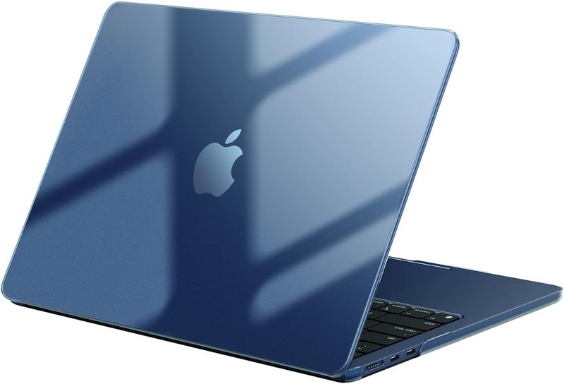 Case Compatible for NEW Macbook Air 13.6 inch M5 A3449 M4 A3240 M3 A3113 M2 A2681 Chip with Touch ID,2026 2025-2022 Release, Air 13 Laptop Plastic Hard Shell Cover,Smooth Shiny,Midnight Blue - Image 1