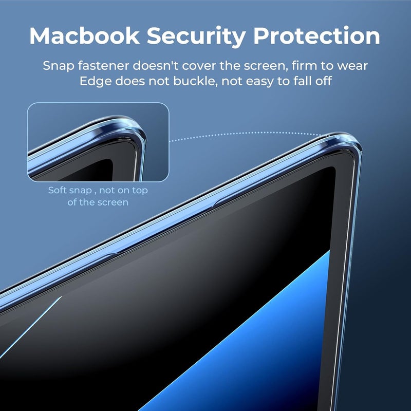 Case Compatible for NEW Macbook Air 13.6 inch M5 A3449 M4 A3240 M3 A3113 M2 A2681 Chip with Touch ID,2026 2025-2022 Release, Air 13 Laptop Plastic Hard Shell Cover,Smooth Shiny,Midnight Blue - Image 4