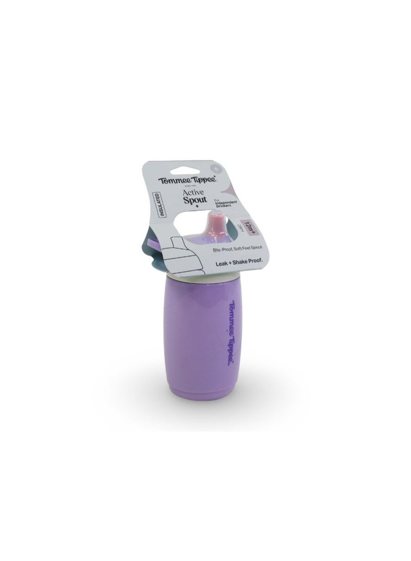 Tommee Tippee Insulated Active Spout Cup 12m+ 266ml  – Purple - Image 1