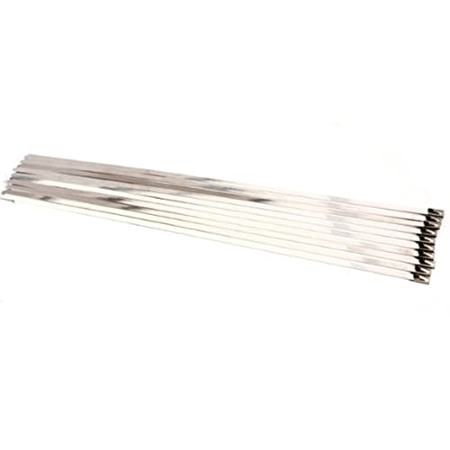 Vktech 100pcs 11.8 Inches Stainless Steel Exhaust Wrap Coated Locking Cable Zip Ties - Image 4