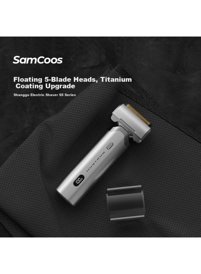 Samcoos Year Of The Horse Limited Edition Electric Shaver Reciprocating Five-blade Titanium-coated Head Men's Razor Gift Box For Boyfriend Father Elder Birthday New Model - Image 2