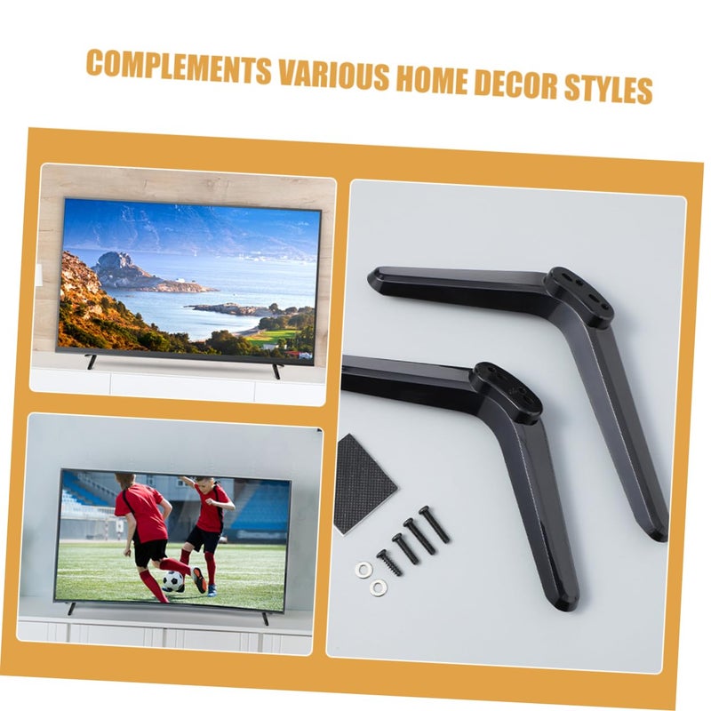2 Sets Flat Screen TV Stand Mount Desk Bracket For Living Room - Image 4