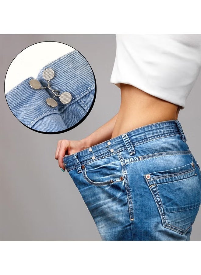 24 Pieces Detachable and Reusable Pant Waist Tightener - No Sewing Required, Adjustable Waist Buckle Extender for Loose Jeans (4 Set) - Image 4