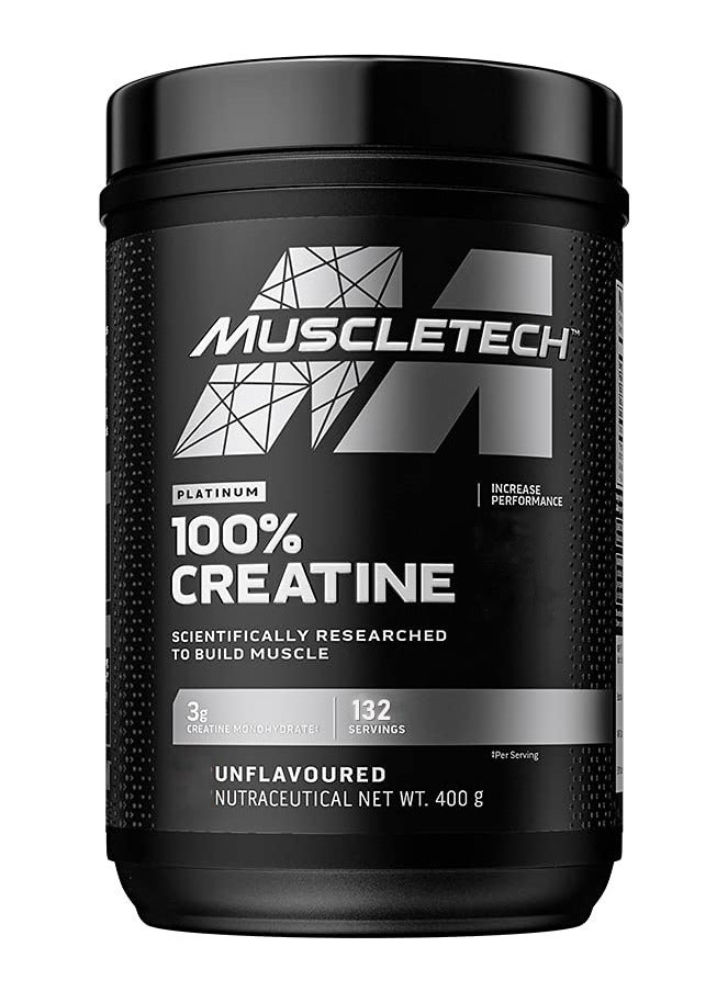 MuscleTech Platinum 100% Creatine Unflavoured 400g - Image 1
