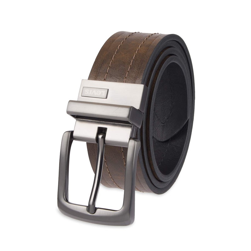 Levi's Levi's Men's Reversible Casual Jeans Belt, Brown/Black 1, Large (38-40)  - Image 1