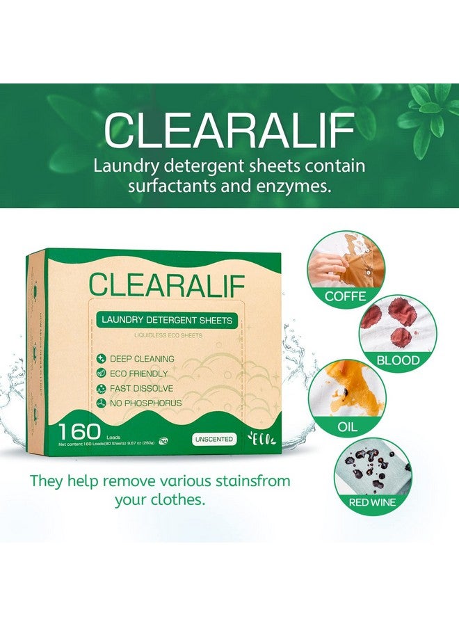 CLEARALIF أوراق منظف الغسيل CLEARALIF (480 غسلة)، بدون رائحة، رائعة للسفر، الشقق، السكن الجامعي، شرائط منظف الغسيل صديقة للبيئة ومضادة للحساسية (عبوة من 3)  - Image 1