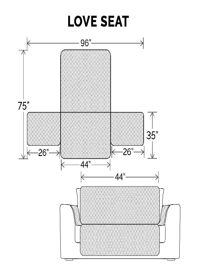 Furhaven Water-Resistant & Reversible Loveseat Cover Protector for Dogs, Cats, & Children - Two-Tone Pinsonic Quilted Living Room Furniture Cover - Gray/Mist, Loveseat - Image 3