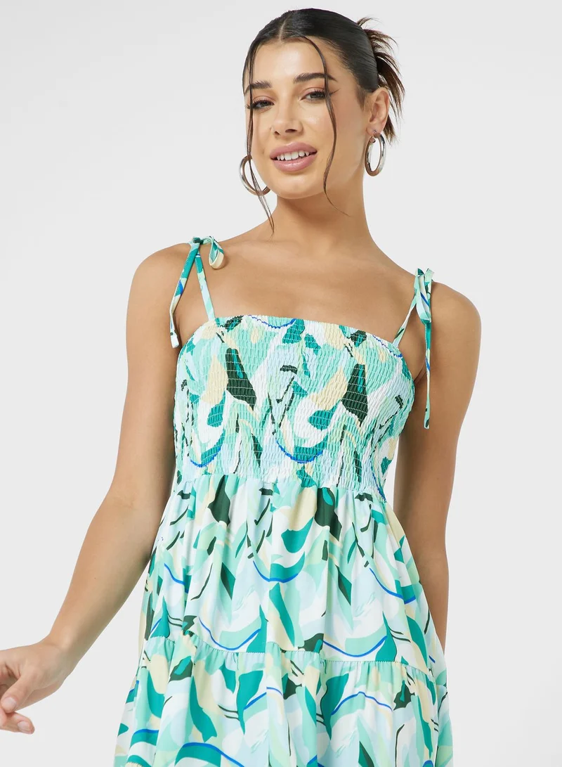 Ginger Printed Tiered Dress