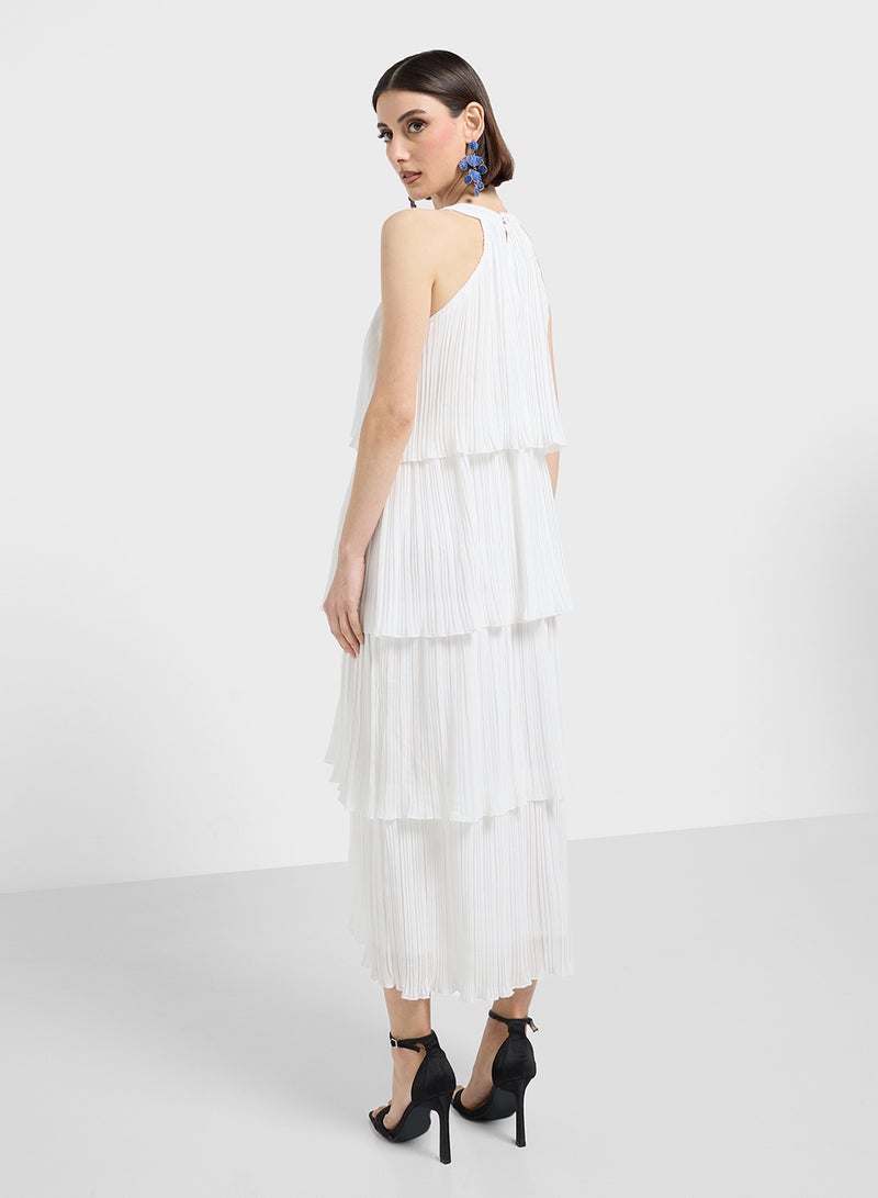 ايلا فستان أبيض بطبقات - Image 2