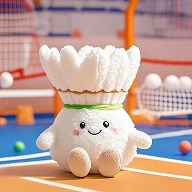 BdelrinQue Badminton Ornament, Cute Badminton Keychain for Girls, White badminton accessories6x7x8 cm, Bag Charms for Handbags, Sports Equipment Decoration, Gift for Badminton Enthusiasts - Image 5
