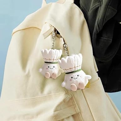 BdelrinQue Badminton Ornament, Cute Badminton Keychain for Girls, White badminton accessories6x7x8 cm, Bag Charms for Handbags, Sports Equipment Decoration, Gift for Badminton Enthusiasts - Image 2