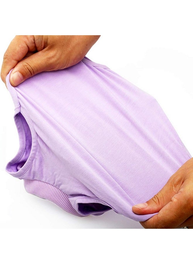 oUUoNNo oUUoNNo Cat Wound Surgery Recovery Suit for Abdominal Wounds or Skin Diseases, After Surgery Wear, Pajama Suit, E-Collar Alternative for Cats (L, Purple)  - Image 5