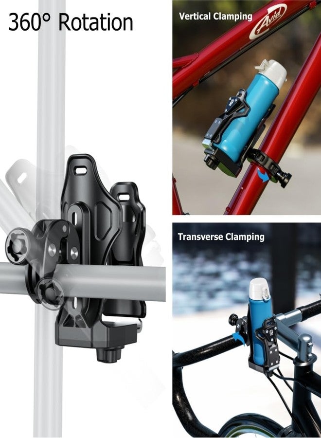Kewig Motorcycle ATV Cup Holder, Upgraded Water Bottle Holder Compatible with 1.96-3.54''/50-90mm Dia, Drink Cups 0.5-1.57'' Metal Retractable Plate for Bike Scooter Stroller Golf Pus (W-3) - Image 5