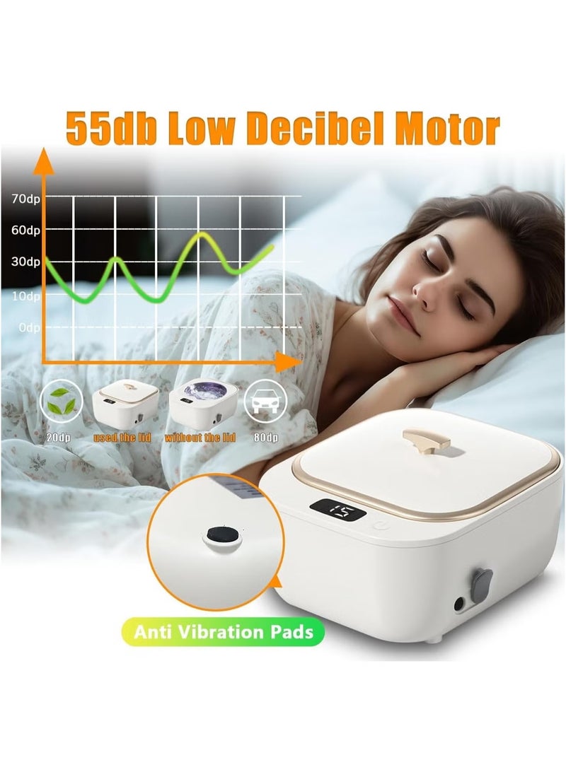 Ultrasonic Retainer Cleaner for Retainers, Sonic Cleaner Machine with Light Rerainers, 48khz Quickly Cleaning for Retainers, 240ml Ultrasonic Cleaner Machine for Aligners, Dentures, Mouth Guards  - Image 4