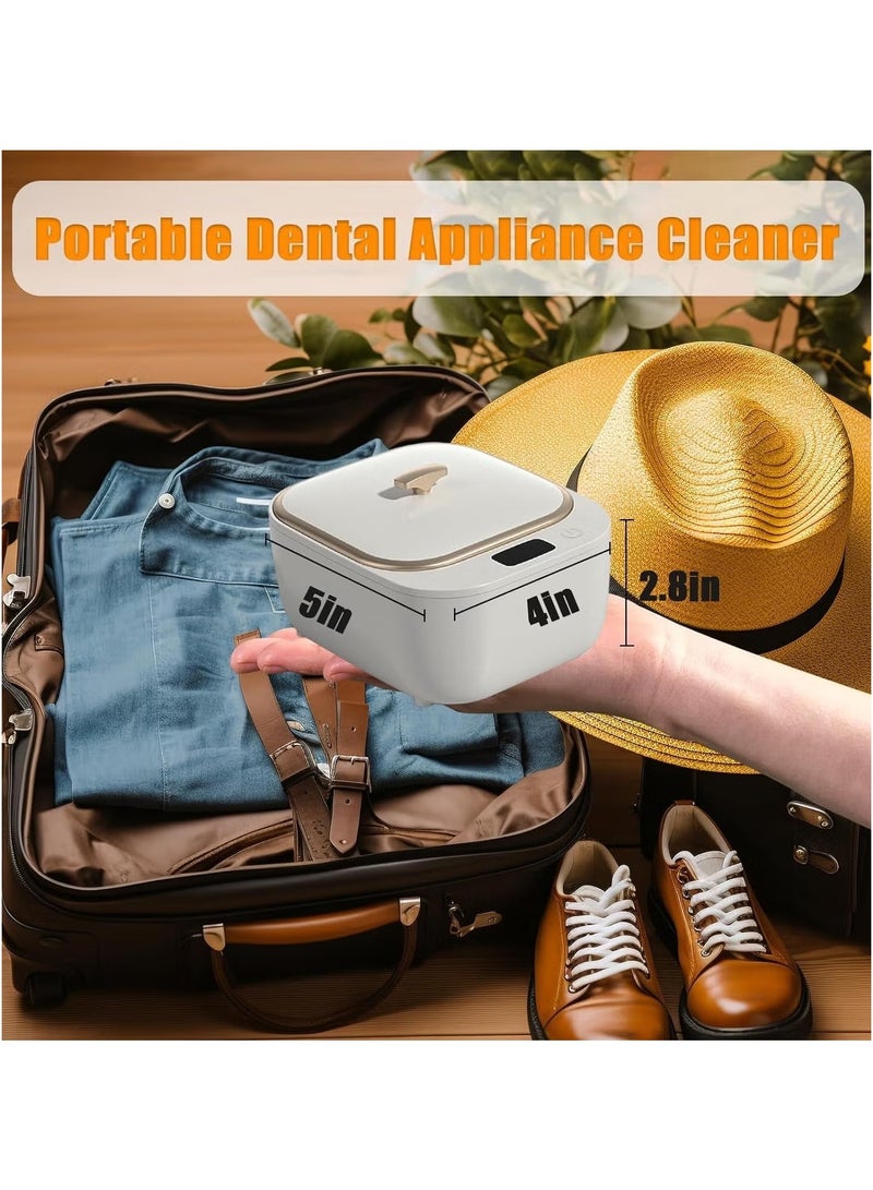 Ultrasonic Retainer Cleaner for Retainers, Sonic Cleaner Machine with Light Rerainers, 48khz Quickly Cleaning for Retainers, 240ml Ultrasonic Cleaner Machine for Aligners, Dentures, Mouth Guards  - Image 5