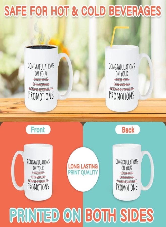 Bubble Hugs Promotion Coffee Mug 15 oz, Congratulation On Your Promotion Job Work Office New Challenge Beginning Coworker Employee Boss, White - Image 3