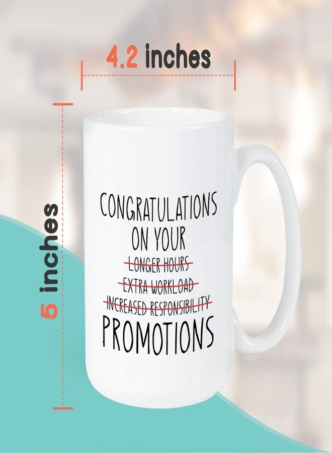 Bubble Hugs Promotion Coffee Mug 15 oz, Congratulation On Your Promotion Job Work Office New Challenge Beginning Coworker Employee Boss, White - Image 4