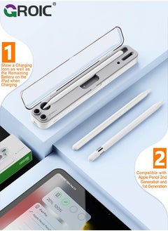 GROIC Magnetic Wireless Charging Case Compatible with Apple Pencil 2nd Generation & 1st, Charger Dock for iPad Stylus Pen, Carrying Case & Storage Protective Box for iPad Penceil  - Image 4