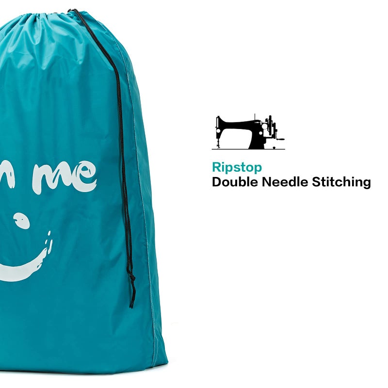 HOMEST 2 Pack XL Wash Me Travel Laundry Bag, Dirty Clothes Organizer, Large Enough to Hold 4 Loads of Laundry, Easy Fit a Laundry Hamper or Basket - Image 5