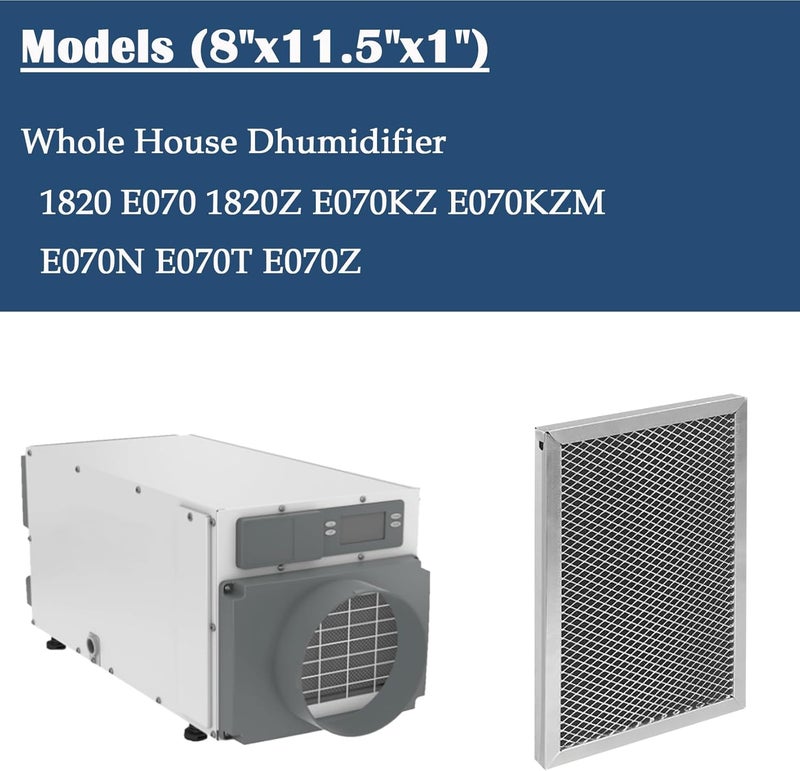 DAODEFUL 5695 Filter MERV 8 for AprilAire Dehumidifiers 1820 and E070 (8"x11.5"x1") for 70 Pint Whole House - Used for Basement and Office - 2 Pack - Image 2