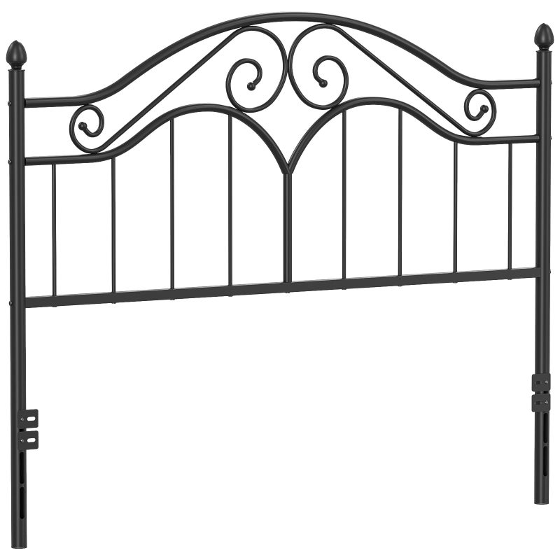 Elephance Headboard for Queen Size Bed Frame, Vintage Platform Bed Metal Headboard Only, Height Adjustable, Sturdy and Stable, Queen Size, Easy Assembly, Black - Image 1