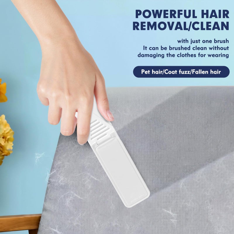 Kerros Foldable Lint Brush 4-Pack (2 White + 2 Black) - Portable & Reusable Lint Brushes for Clothes, Furniture, Pet Hair - Compact Travel Size, Sticky Surface, Easy to Clean - No Mess Fuzz Remover - Image 4