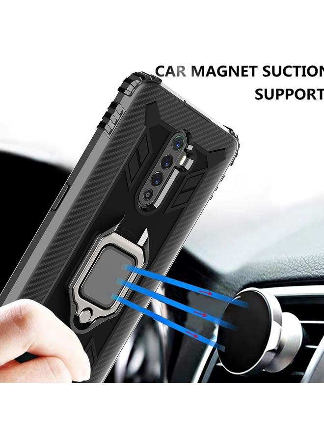 erorex Case For OPPO Realme X2 Pro / Reno Ace Carbon Fiber Protective Case with 360 Degree Rotating Ring Holder - Image 3