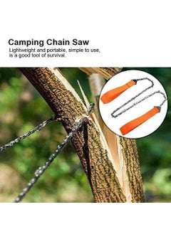 SAKRIMAL SAKRIMAL Outdoor Pocket Chainsaw24 Inch Compact Folding Hand Saw Tool With with Orange StrapsEmergency Outdoor Survival Gear for Camping Hunting Hiking Cutting Wood Tree  - Image 4