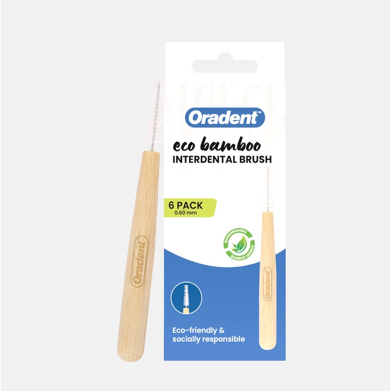 Oradent Eco Bamboo Interdental Brush 0.60MM 6s