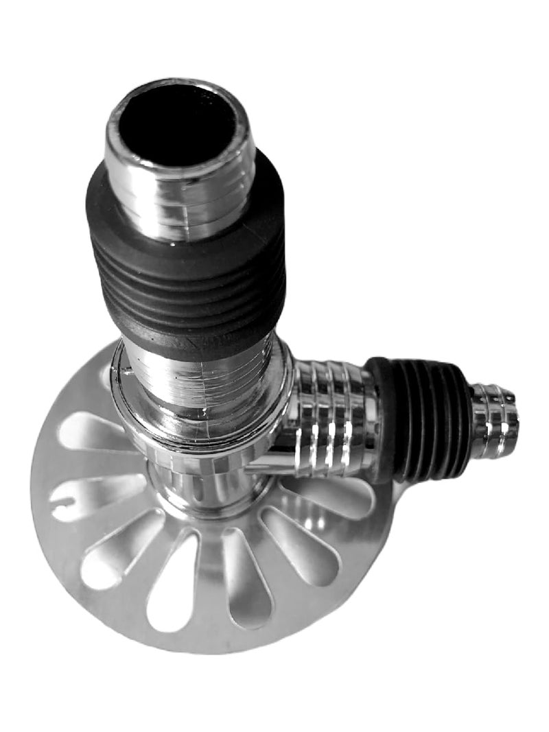 Rasdion Stainless Steel Bathroom Floor Drain Connector Assembly Drainer For Washing Machine Outlet Pipe TModel With Outer Ring9 Cm 4 Cm - Image 5