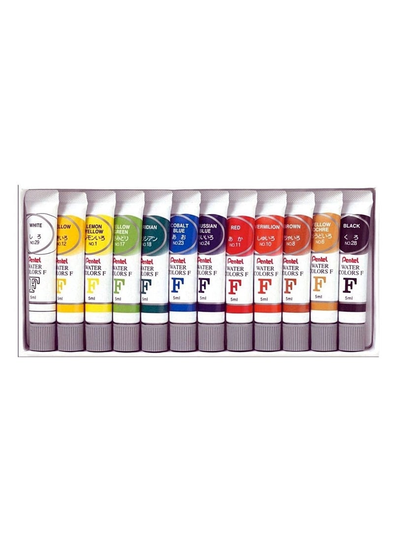 Pentel 12-Piece Watercolour Set Multicolour - Image 2